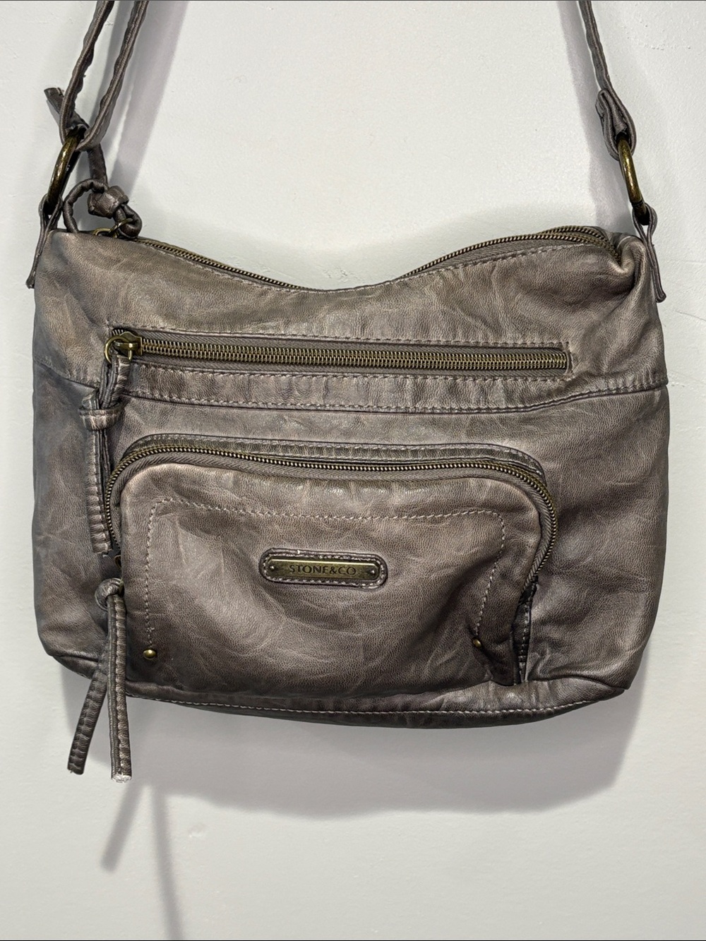 Stone & Co. Women’s Crossbody Bag in Metallic Taupe